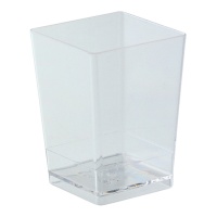 Copos de plástico transparentes de 7 x 5 cm de forma quadrada - Dekora - 100 unidades