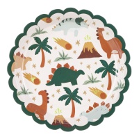 Placas de dinossauro 18 cm - 6 unidades