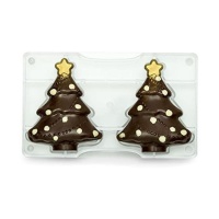 Molde de árvore de Natal para chocolate de 15 cm - Decora - 2 cavidades