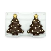 Forma para árvore de Natal de chocolate 15 cm - Decorar - 2 cavidades
