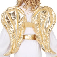 Asas de anjo dourado para crianças 50 x 40 cm