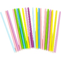 Canudos de papel coloridos arco-íris - 20 unidades