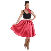 Fantasia dos anos 50 vermelha para mulher