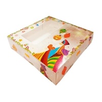 Caixa para bolo de reis oriental 23 x 23 x 8 cm - Pastkolor