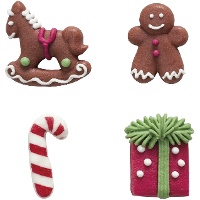 Figuras de açúcar de Natal sortidas de 3,5 cm - Dekora - 48 unidades