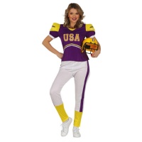 Fato de jogadora de futebol americano para mulher