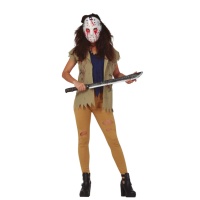 Fato de psicopata mascarado para mulher