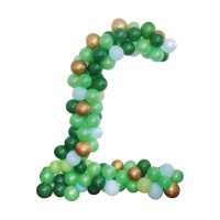 Grinalda de balões verde orgânica - 120 unidades