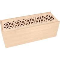 Caixa de madeira retangular flores 33 x 12 x 12 x 12 cm