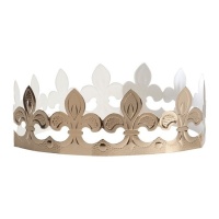 Coroa de flor de lis de bolo de reis - Dekora - 100 unidades