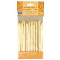 Varas de bambu de 13 cm para maçãs caramelizadas - PME - 30 unid.