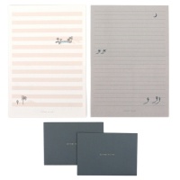 Folhas com envelopes de deserto nocturno - 6 pcs.