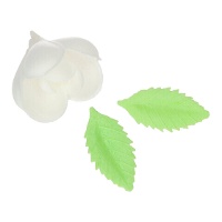 Hóstias de Tulipas Brancas e Folhas - FunCakes - 12 Unidades