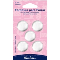 Ferragem para forro de botões para botões de 22 mm - Bainha - 5 unid.