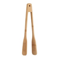 Pinça de cozinha em bambu 30 cm com pás