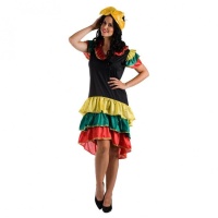 Fato de rumbero tricolor para mulher