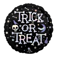 Balão de 45 cm redondo iridescente Trick or Treat - Anagrama