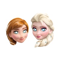 Máscaras de Frozen de Elsa e Anna - 6 unidades