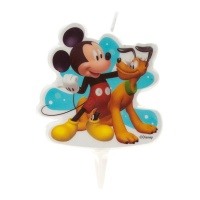 Vela Mickey Mouse e Pluto 2D 7,5 cm - Dekora