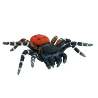 Topo de bolo em forma de aranha preta e vermelha 5,5 cm - 1 peça