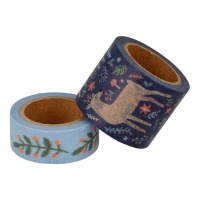 Fita washi de Natal com renas - 2 unid.