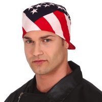 Lenço de cabeça com bandeira americana