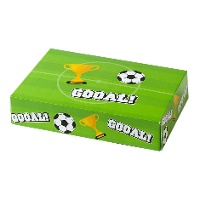 Caixa de 23,5 x 16 x 5 cm de futebol verde