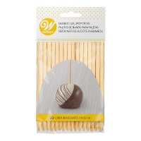 Palitos para cake pops de bambu 12 cm - Wilton - 30 unidades