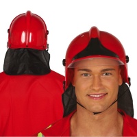 Capacete do Chefe dos Bombeiros vermelho e preto - 1 unidade