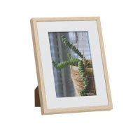 Porta-retratos 10 x 15 cm Branco e madeira natural
