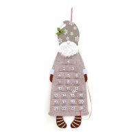 Calendário do Advento Gnomo de Natal 84 cm