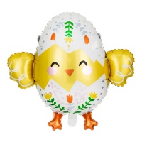 Balão de pintaínho com ovo decorado de 78,5 x 64,5 cm - PartyDeco