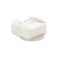 Caixa para bolo de 23 x 23 x 10 cm com base redonda