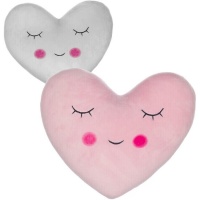 Almofada coração com olhos 30 x 32 cm - 1 peça