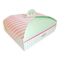 Caixa de 35 x 27 x 10 cm para bolo retangular com alça