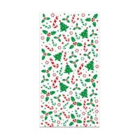 Sacos de doces transparentes com motivos de Natal de 24 x 12,5 cm - Decora - 20 unidades