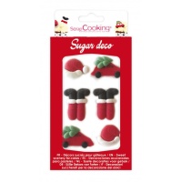 Figuras divertidas do Pai Natal em açúcar - Scrapcooking - 6 unidades