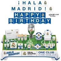 Kit de festa do Real Madrid - 6 pessoas - 75 peças