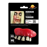 Dentes assustadores de zombies