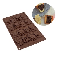 Silicone chocolate Molde do amor 17 x 29,5 cm - Silikomart - 16 cavidades