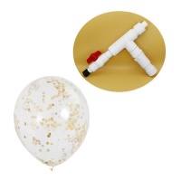 Tubos para colocar confetis em balões - Liragram