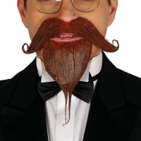 Barbicha e bigode com adesivo