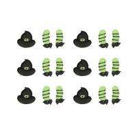 Bonecos de açúcar com chapéu e pernas de bruxa - Funcakes - 18 unidades