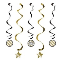 Pendentes decorativos Golden Birthday - 99 cm - 5 unid.
