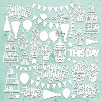 Conjunto de cunhos e cortantes Birthday - Mintay Papers