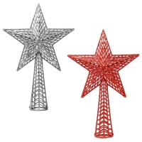 Estrela para árvore de Natal entrançada 27 cm