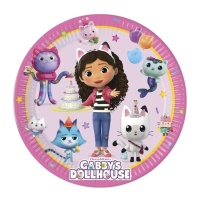 Pratos Casa de Bonecas da Gabby 23 cm - 8 peças