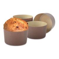 Moldes descartáveis para panettone de 1kg de 16 x 16 x 11 cm - Decora - 5 unidades