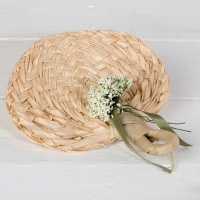 Folha de palmeira Pai Pai adornada com flores 14 cm