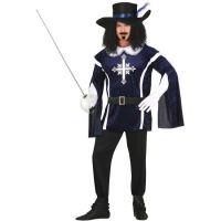 Fato de Mosqueteiro Azul para homem